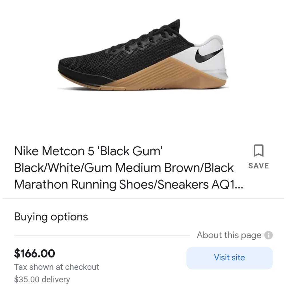 Nike Metcom "Black Gum" Running Sneakers
